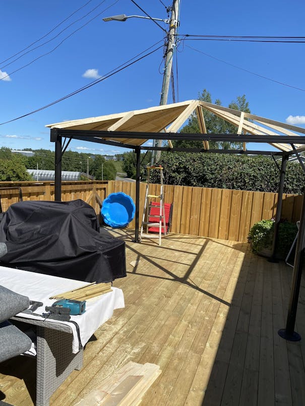 Hårdt tag pavillon Pavillon med hårdt tag